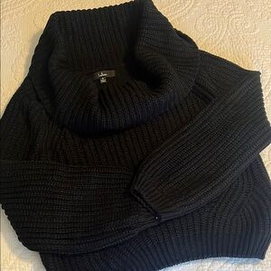 Lulu's Black Off-shoulder Sweater